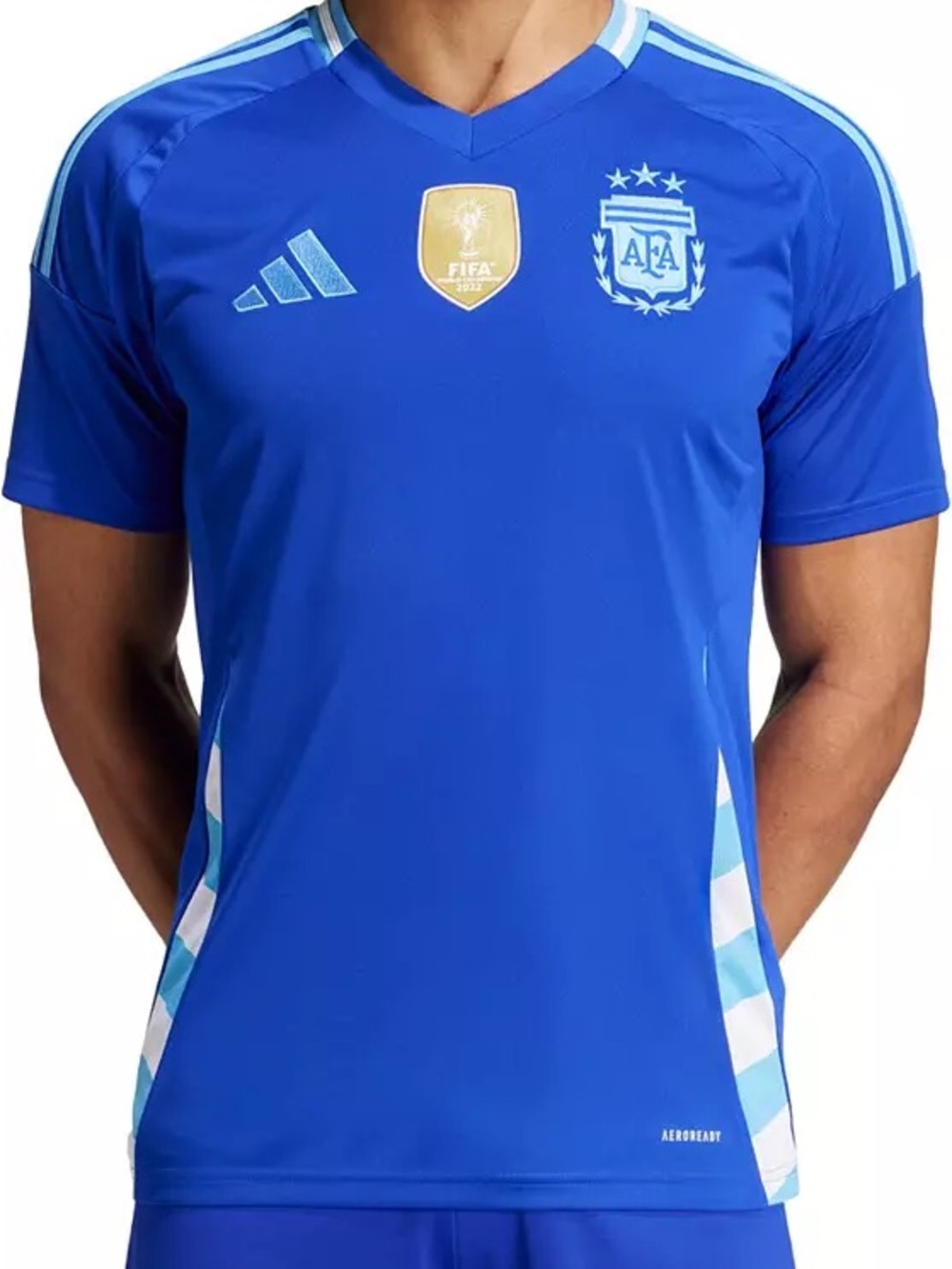 adidas Royal Blue Kids Argentina Soccer Jersey with Light Blue Details
